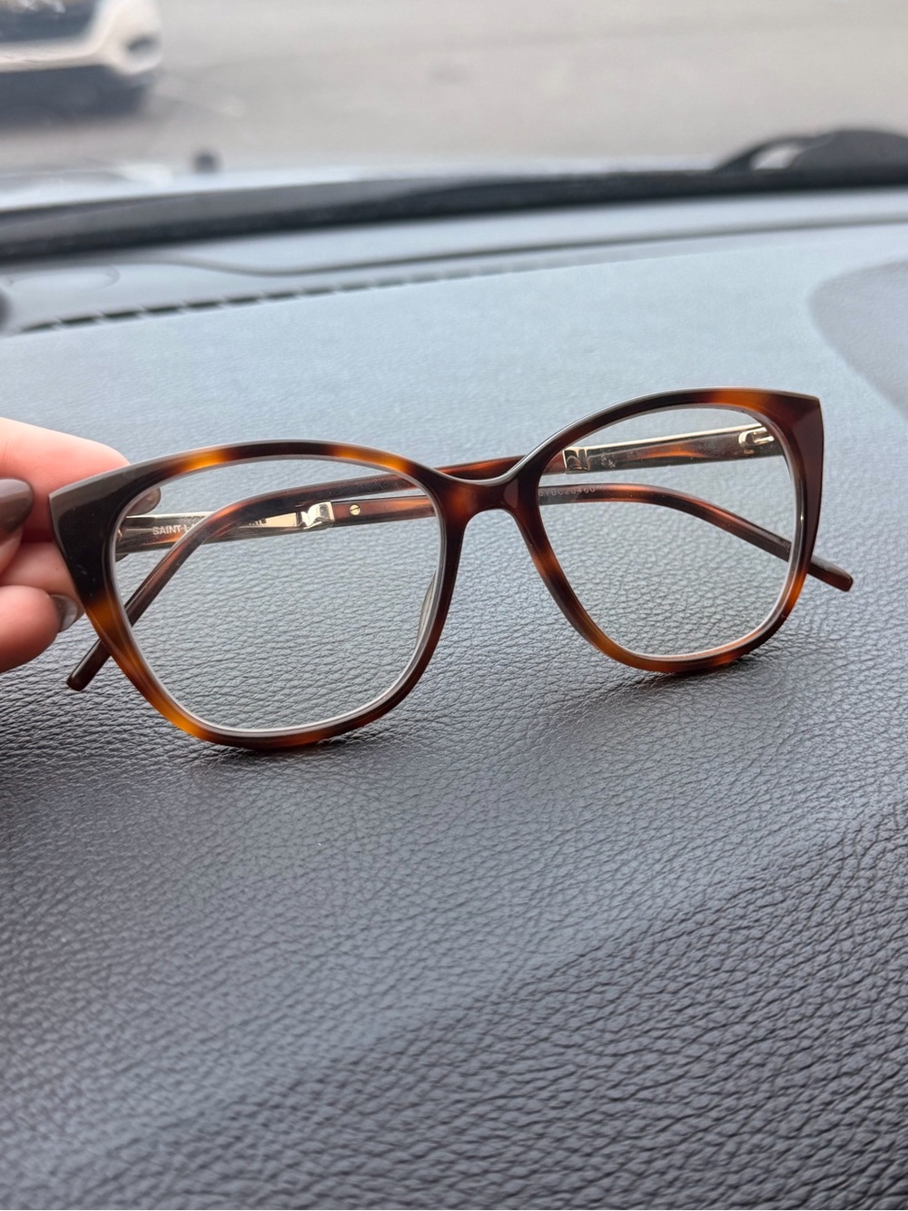 YSL Saint Laurent Tortoiseshell Cat Eye Optical Eyeglass Frames